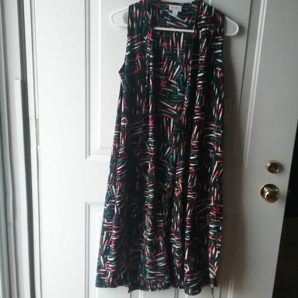 Lularoe Joy Print Duster Layering Vest NWT Small